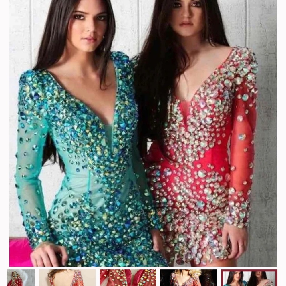 Sherri hill size 2 blue cocktail dress